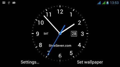 Analog Clock Live Wallpaper 7 App for Android