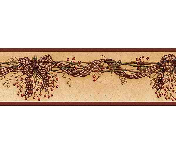 Free download Rosehip Swag Wallpaper Border Rustic Country Primitive