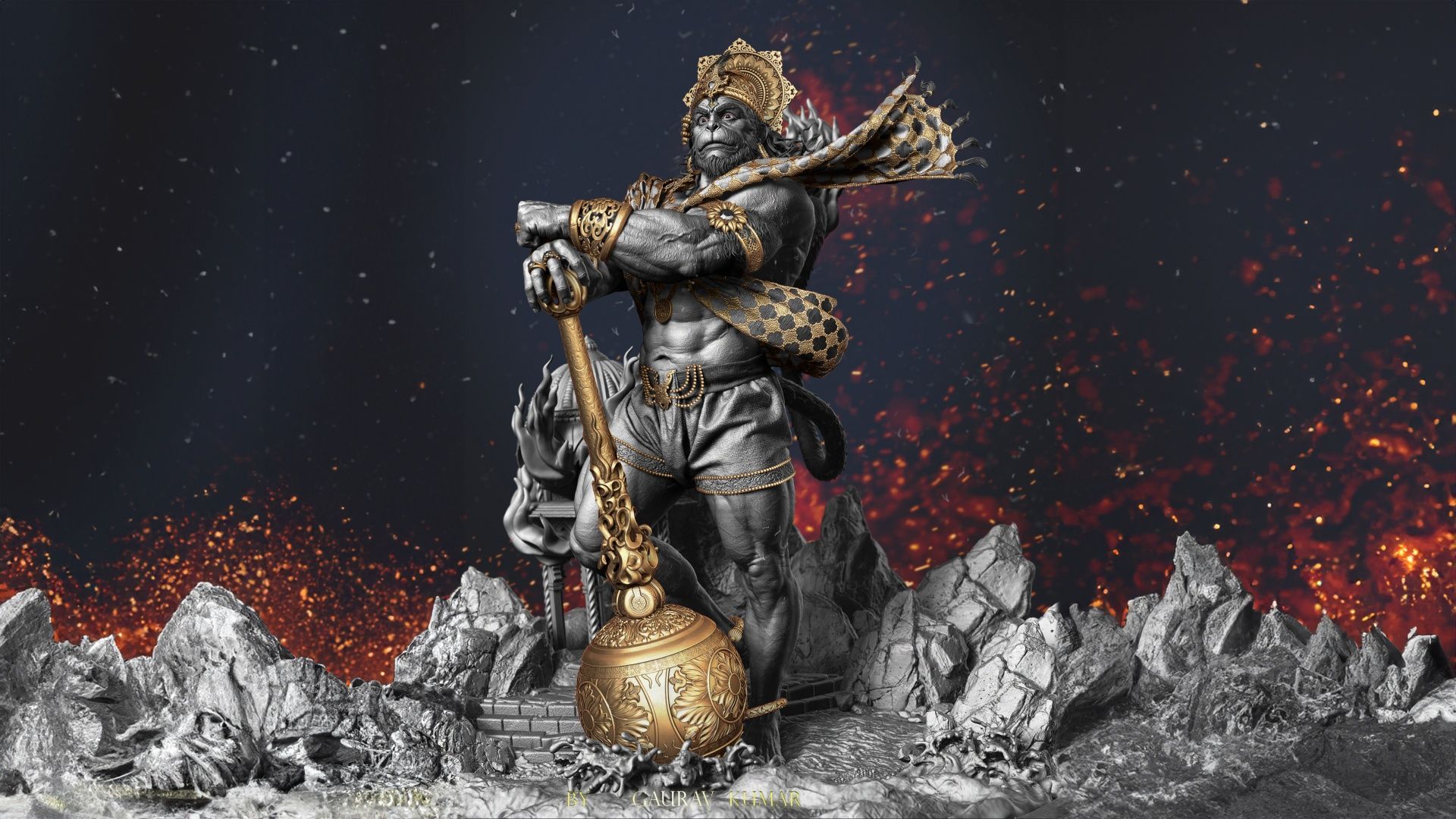 Hanuman Art Wallpaper