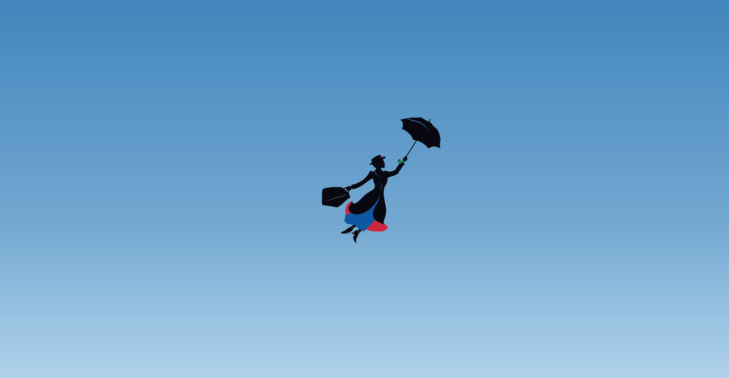 Mary Poppins Minimalist Wallpaper By Chrisaloo On