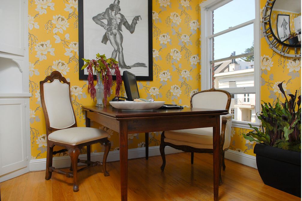 Floral Wallpaper For Home Office