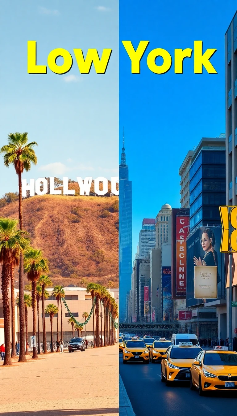 Los Angeles Vs New York City Wallpaper