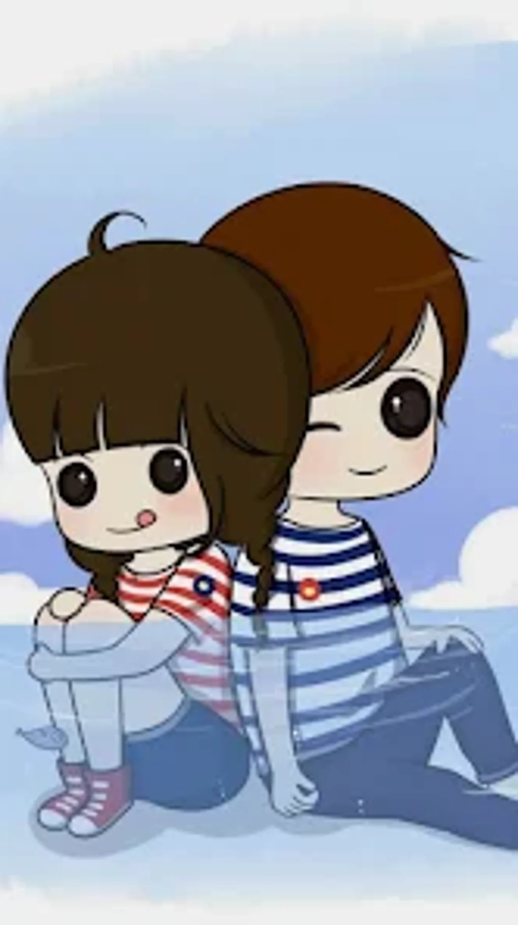 Cute Couple Cartoon Wallpaper For Android