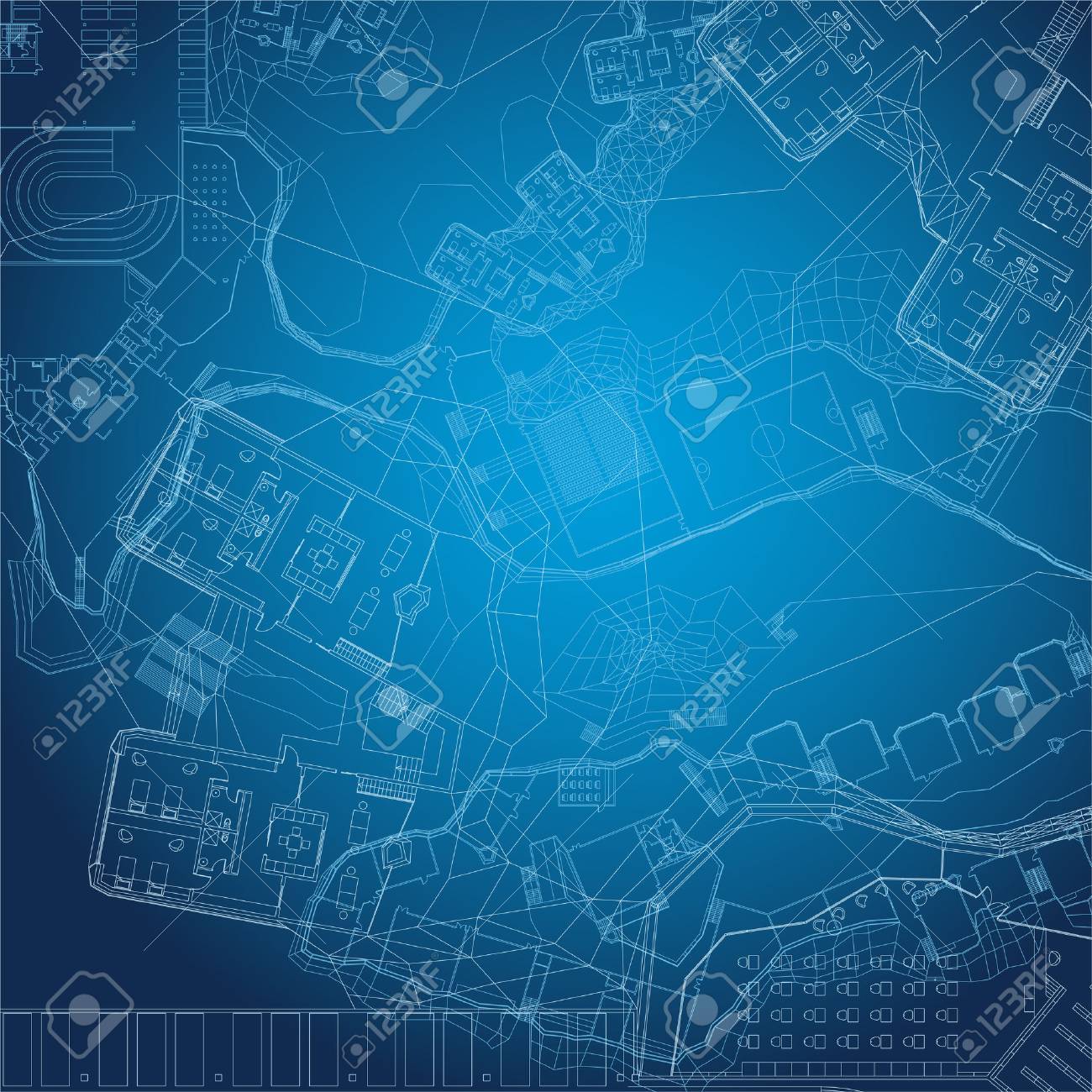 Blueprint Architectural Background Royalty Free Cliparts