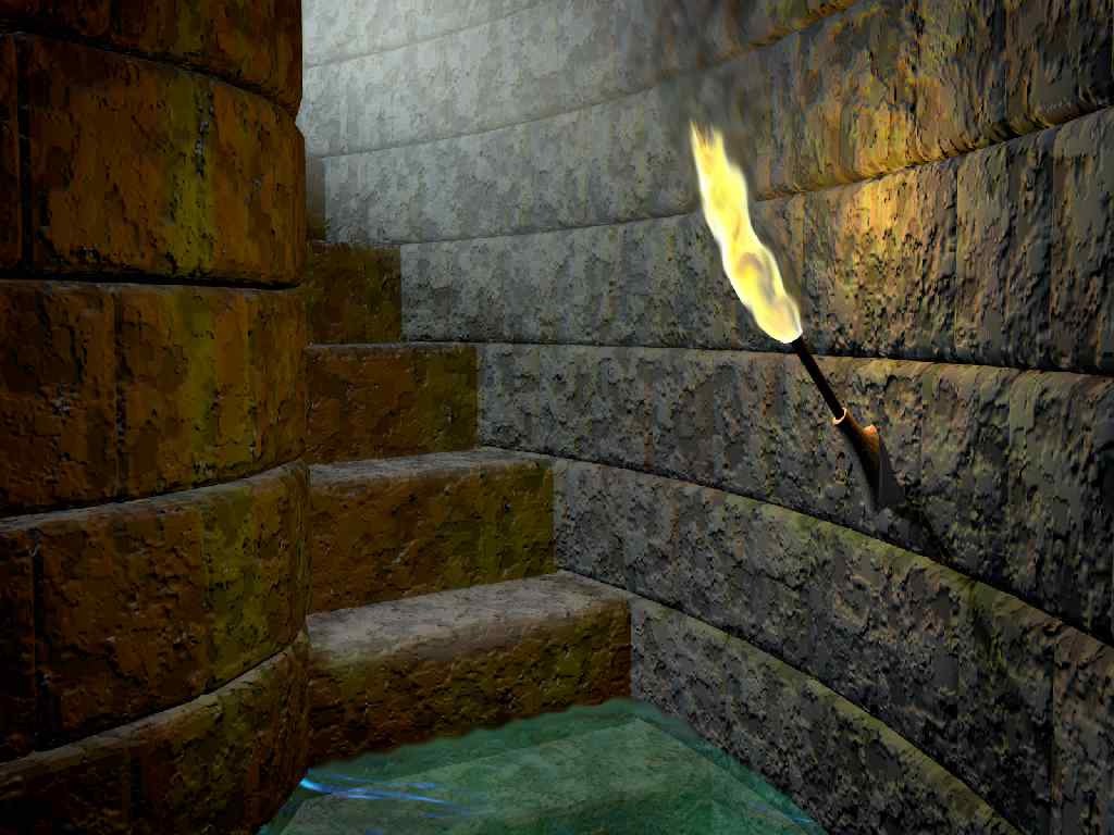Flooding Medieval Tower Staircase 3DDigital Wallpaper   Background