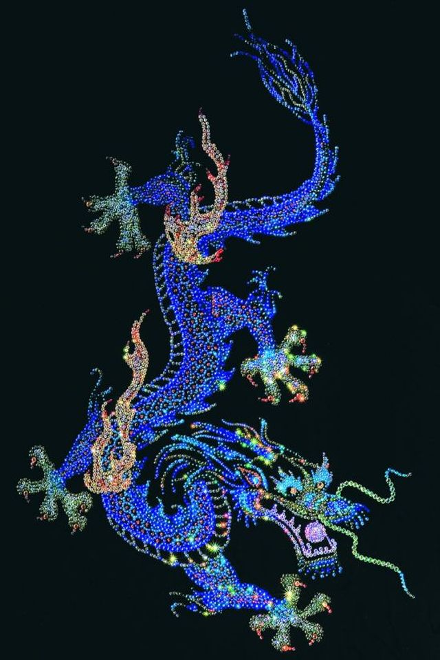 For iPhone Wallpaper Sapphire Dragon
