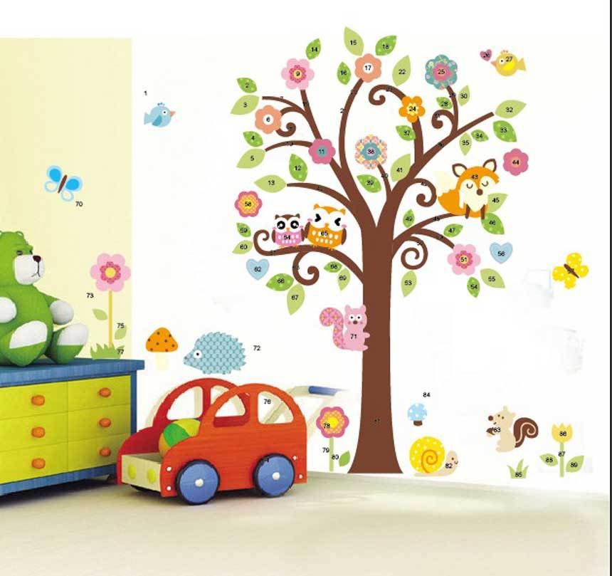 Free download Removable Wallpaper Large Owls Tree Wall Stickers For