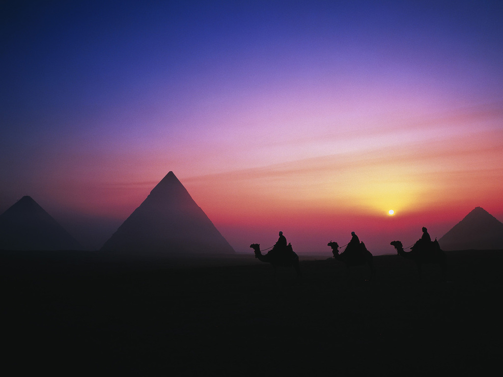 Morning Sun Pyramids Giza Egypt Desktop Wallpaper Pixel