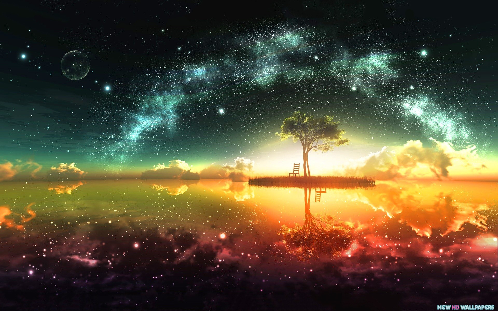 Dreamy Space Wide HD Wallpaper