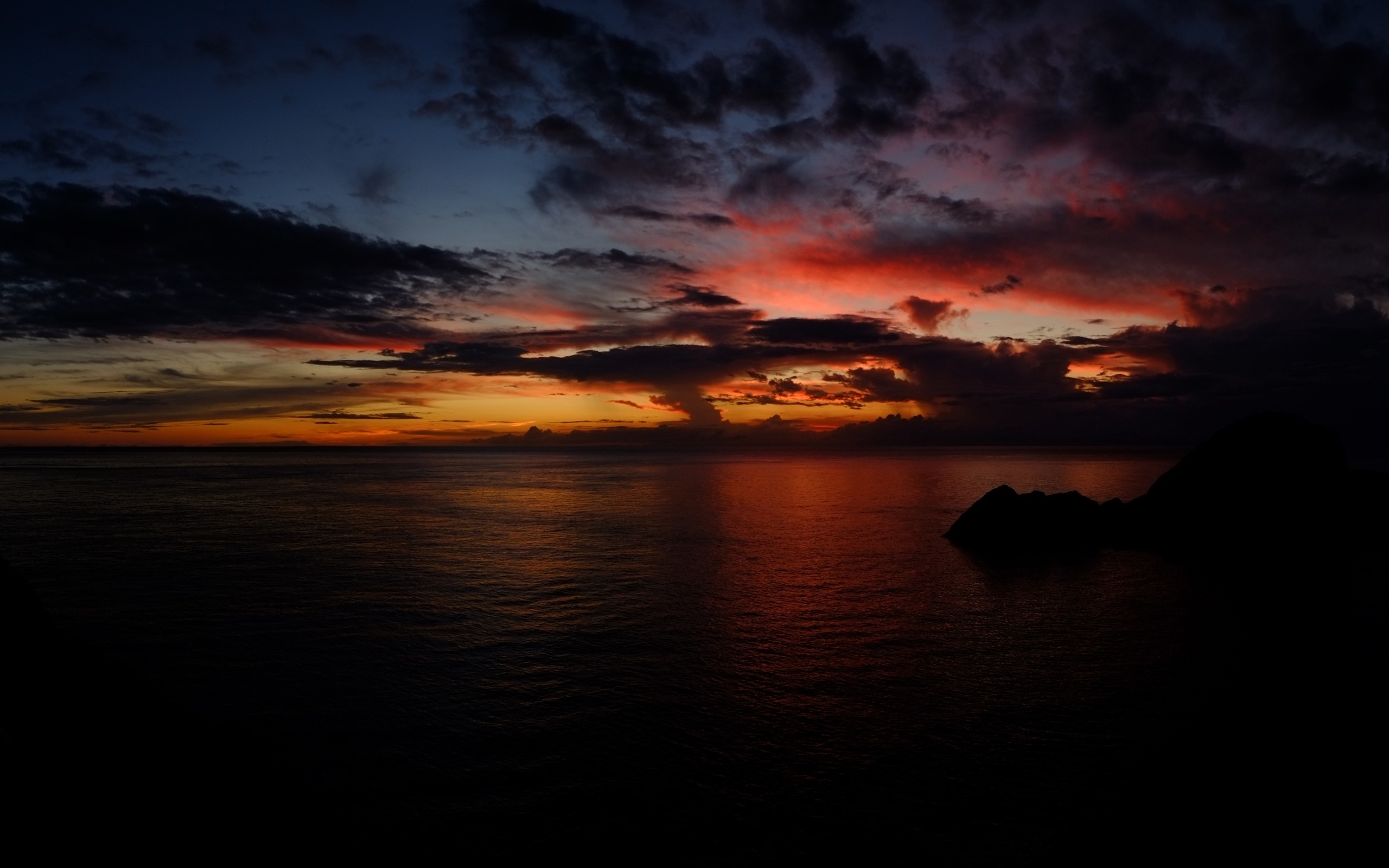 Sunset Clouds Dark Ocean wallpapers Sunset Clouds Dark Ocean