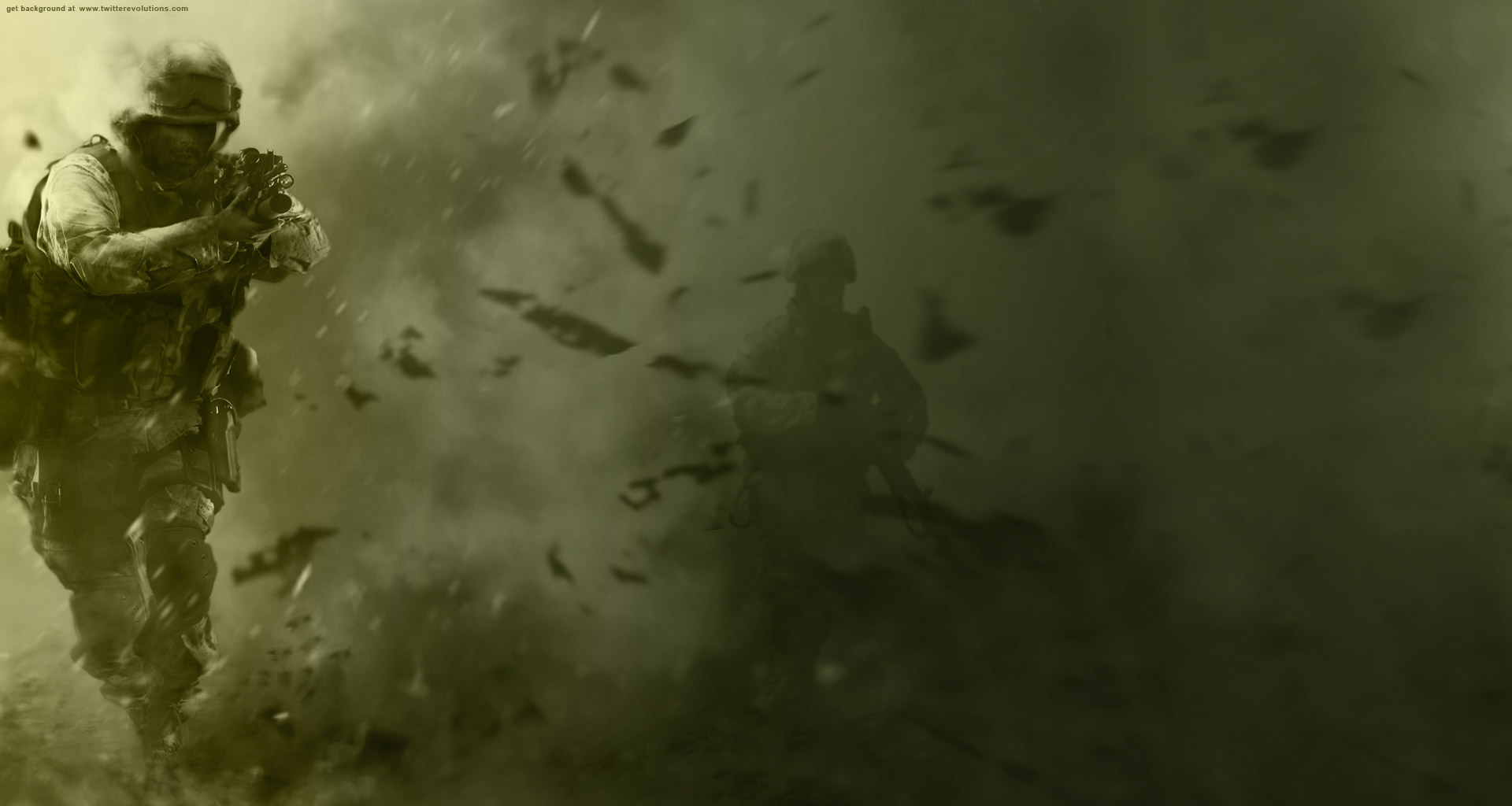 Call Of Duty Background Greenish Military Style With