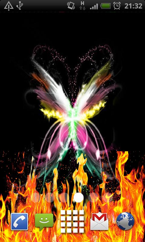 Neon Butterfly Live Wallpaper Apps For Android Phone