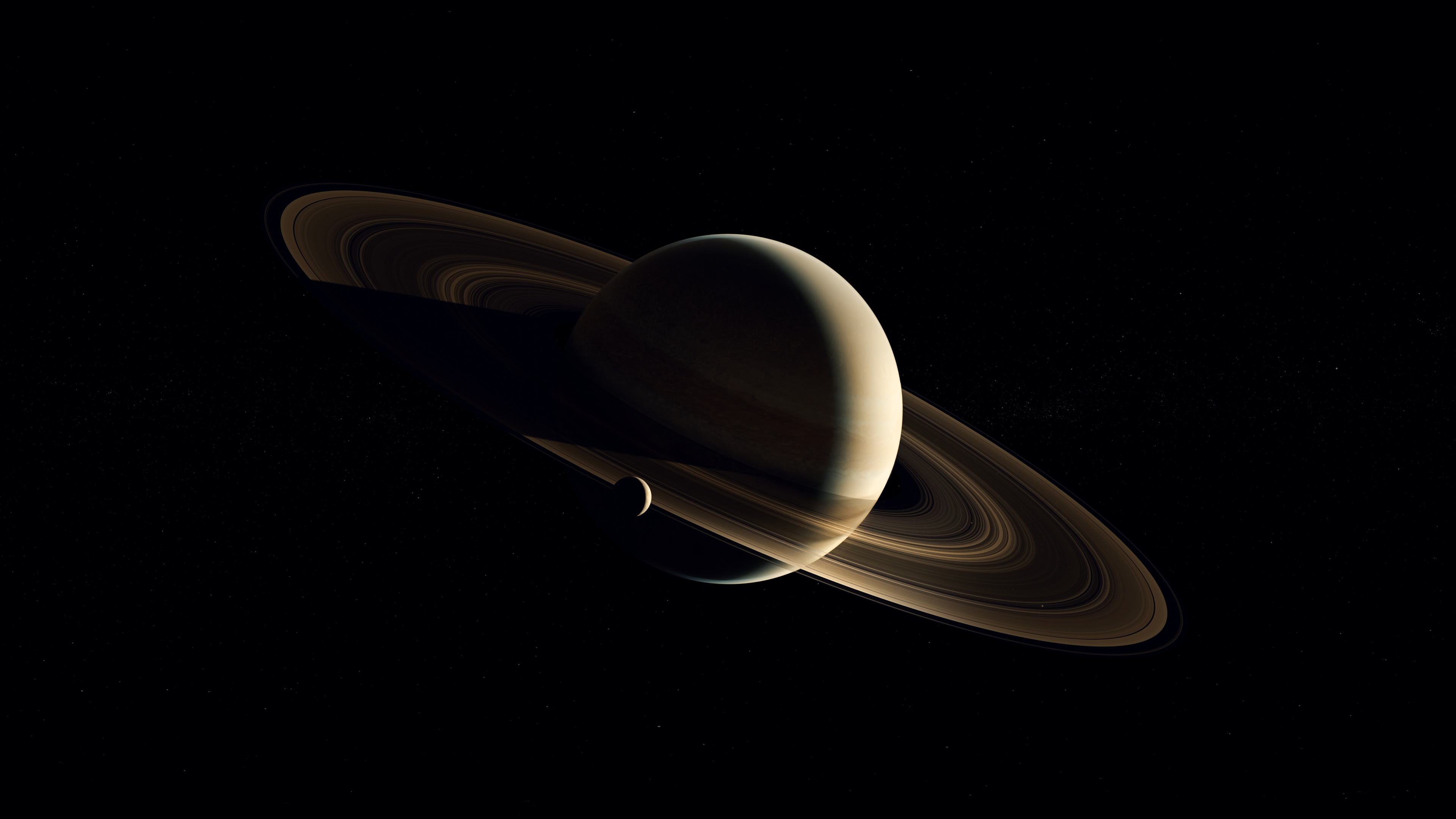 Sci Fi Saturn 4k Ultra HD Wallpaper Background Image