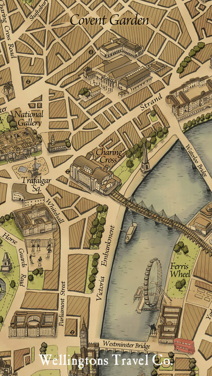 Wellingtons Map Covent Garden London iPhone Wallpaper