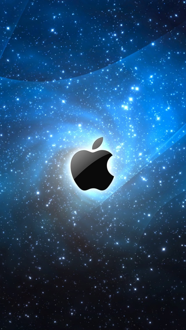 Apple Galaxy Blue iPhone 5s Wallpaper
