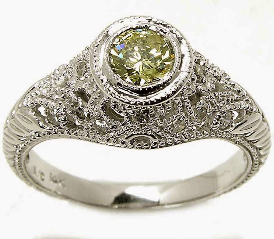 Yellow Diamond Engagement Ring Tiffany For Women Model Pictures HD