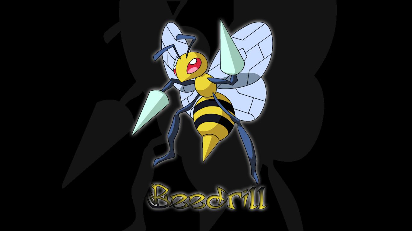 Pokemon Beedrill Black Background 9ssc