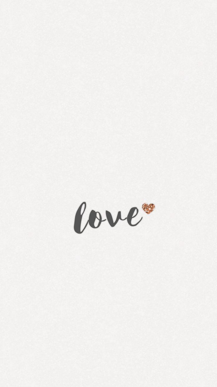 Love Wallpaper iPhone 6s Android Samsung Minimal Rose Gold