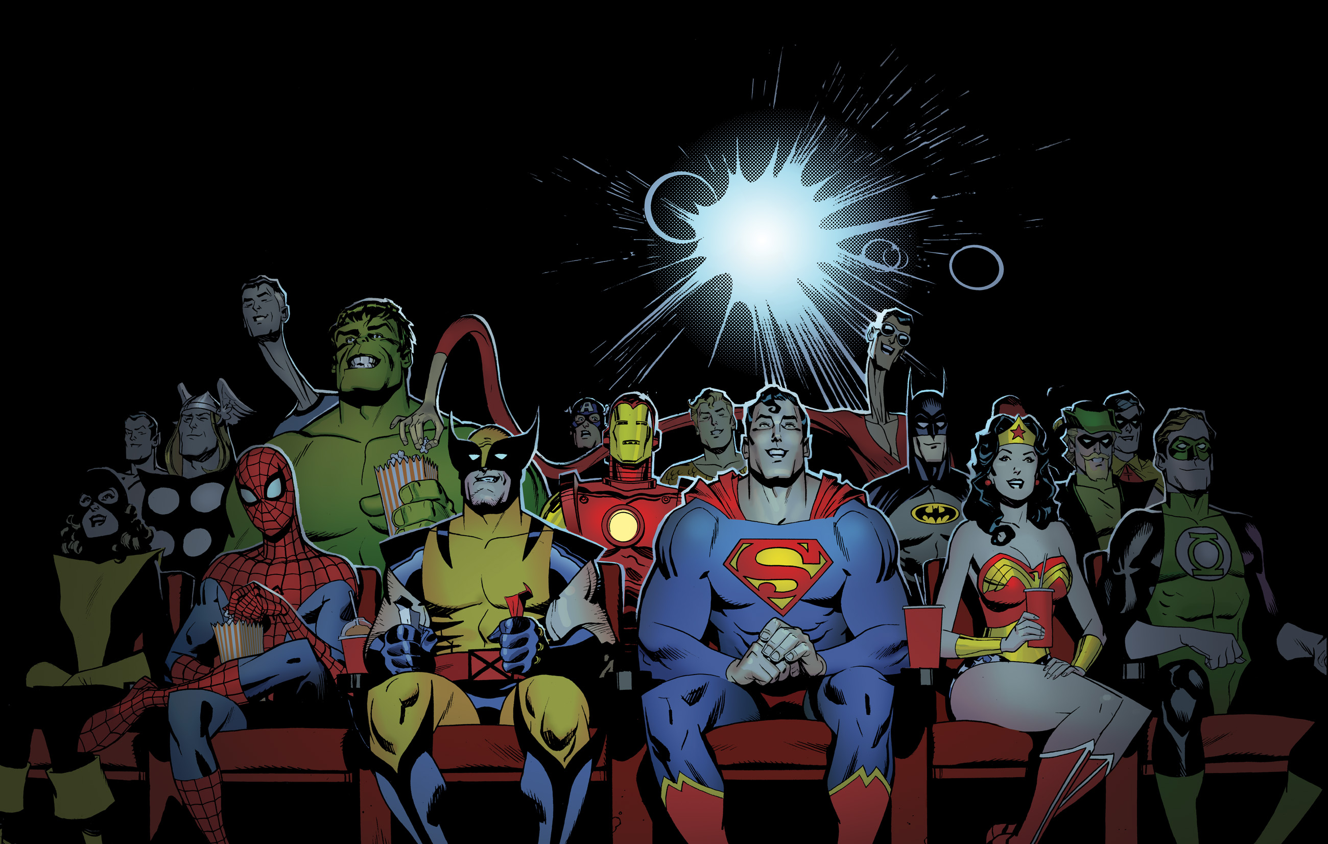 marvel d c dc comics superhero wallpaper background 2600x1653