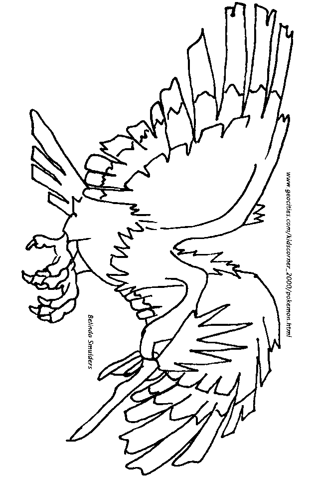 Free Download Pokemon Coloring Page Of A Dratini And Fearow.