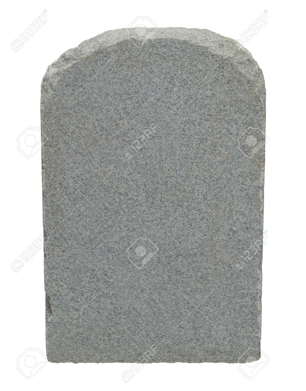 Tombstone With Copy Space Isolated On White Background Stock