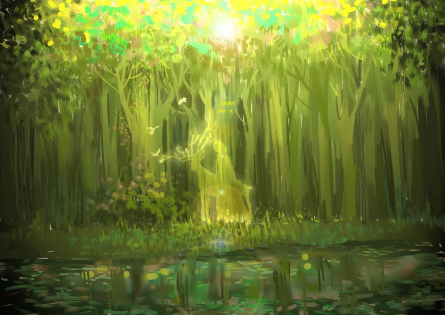 Anime Forest Spirit Scenery Wallpaper This Is One Pretty Original