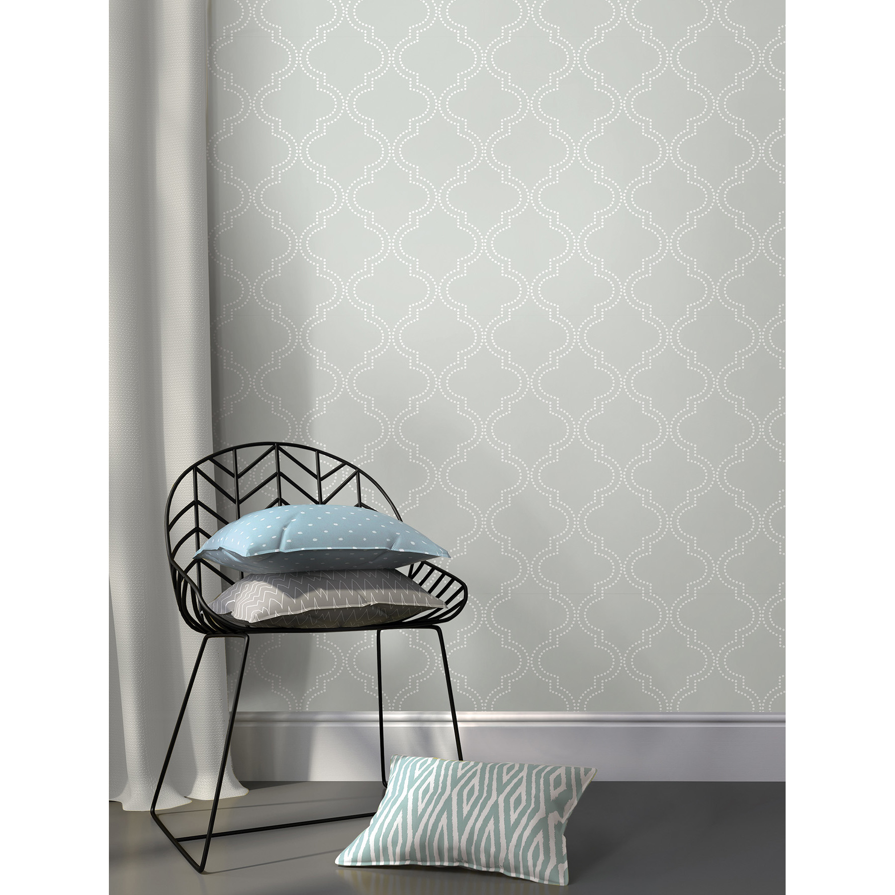 Free Download WallPops Grey Quatrefoil Peel And Stick Wallpaper Reviews 