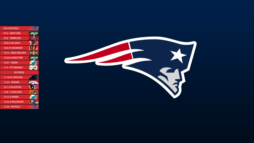 New England Patriots Schedule Wallpaper By Sevenwithat On