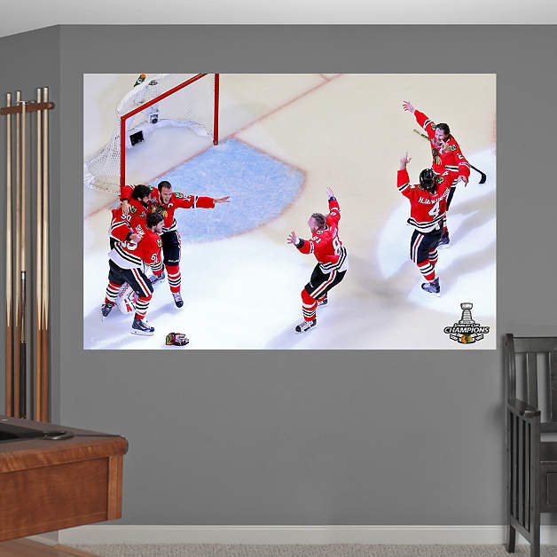 Chicago Blackhawks Stanley Cup Celebration Mural Fathead Wall
