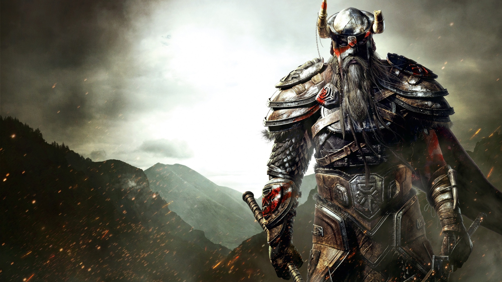 Elder Scrolls Online Viking Armor Sword High Definition Wallpaper