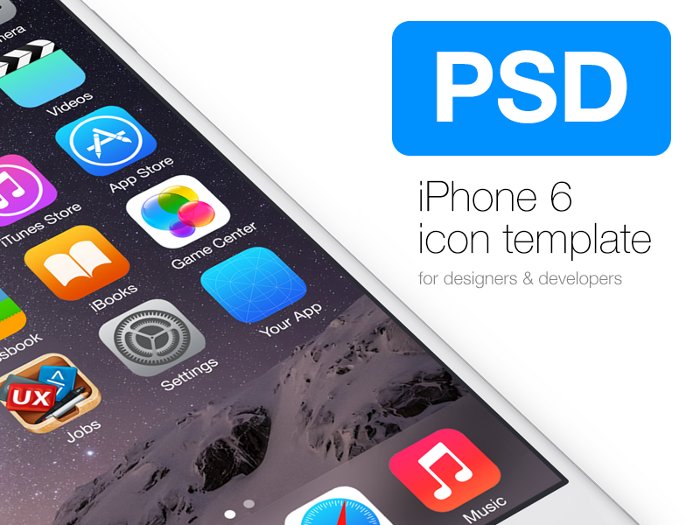 Psd iPhone6 Icon Template