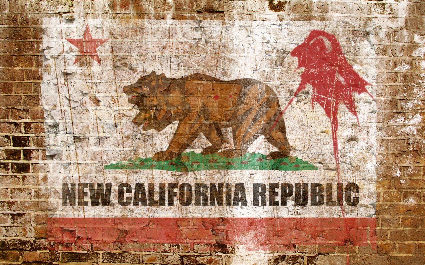 New California Republic Brick Wallpaper