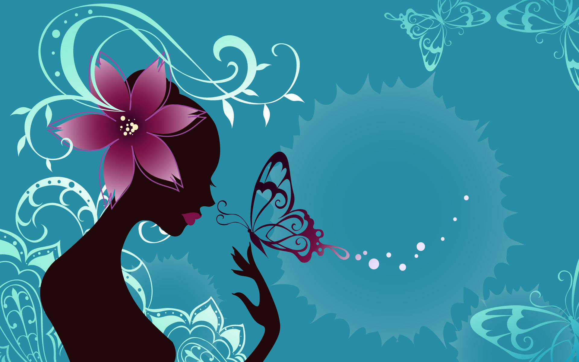 Girl With Butterfly Wallpaper Laptop Backgroun Cool