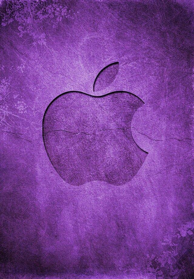 Purple Apple iPad Wallpaper Logo