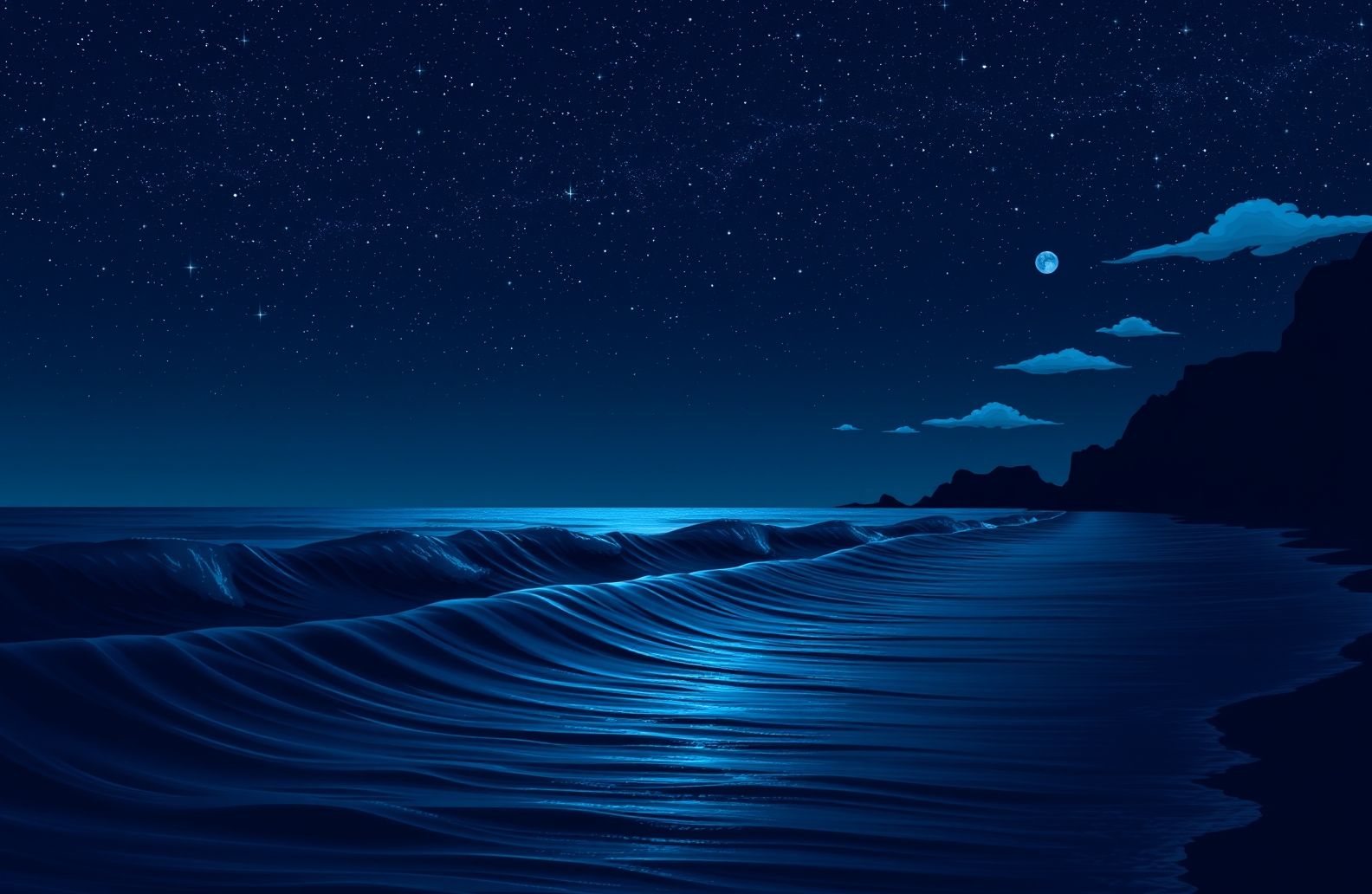 Night Ocean Wallpaper