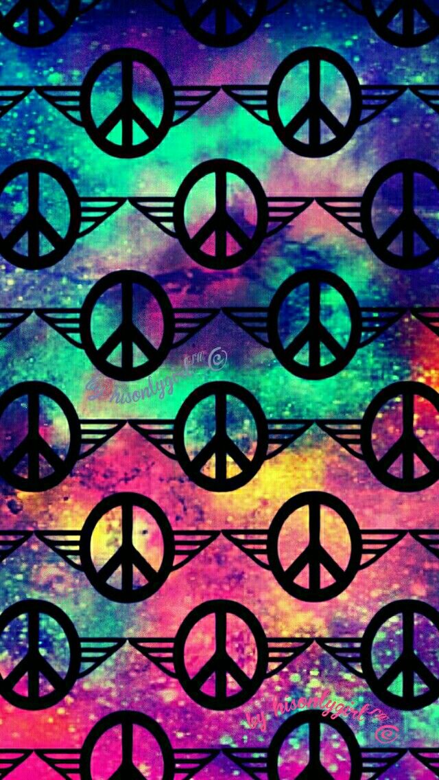 Peace Signs Galaxy Wallpaper I Created For The App Cocoppa