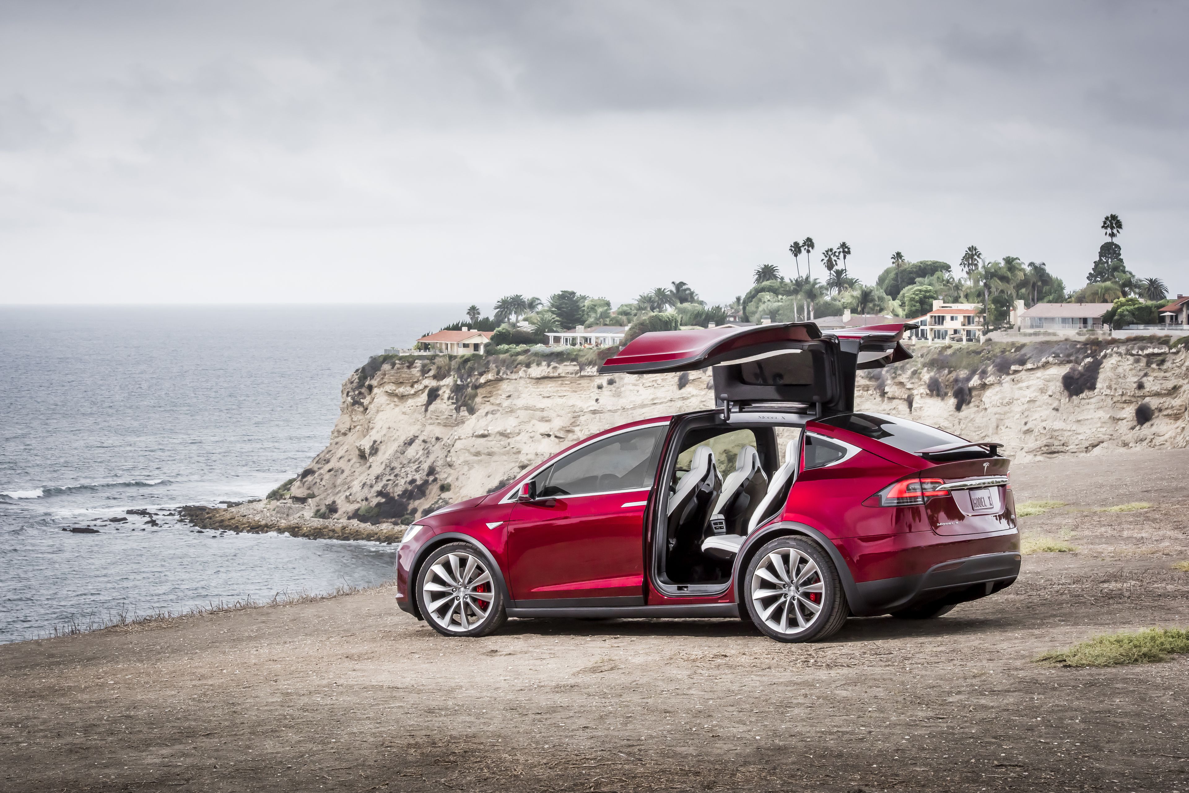 Wallpaper Wednesday Tesla Model X Black Red   Inside EVs