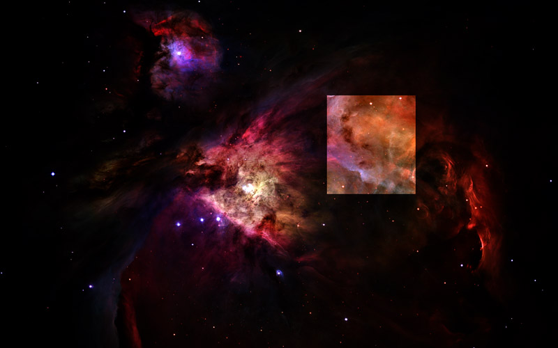 The Orion Nebula And Center Of Galaxy Desktop Wallpaper From