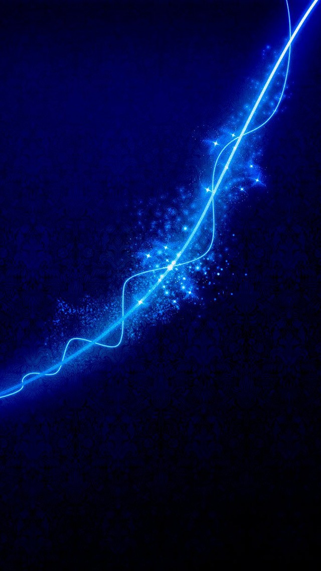 3d Blue Light Design iPhone Wallpaper Top