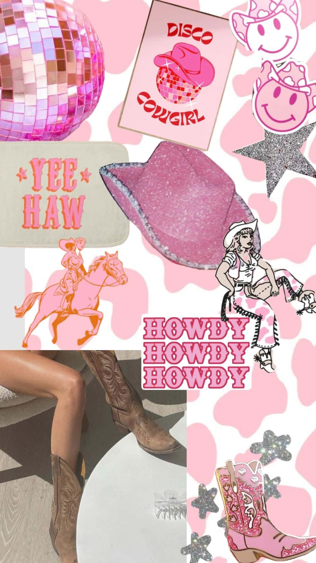 Pink Cowgirl Aesthetic Wallpaper