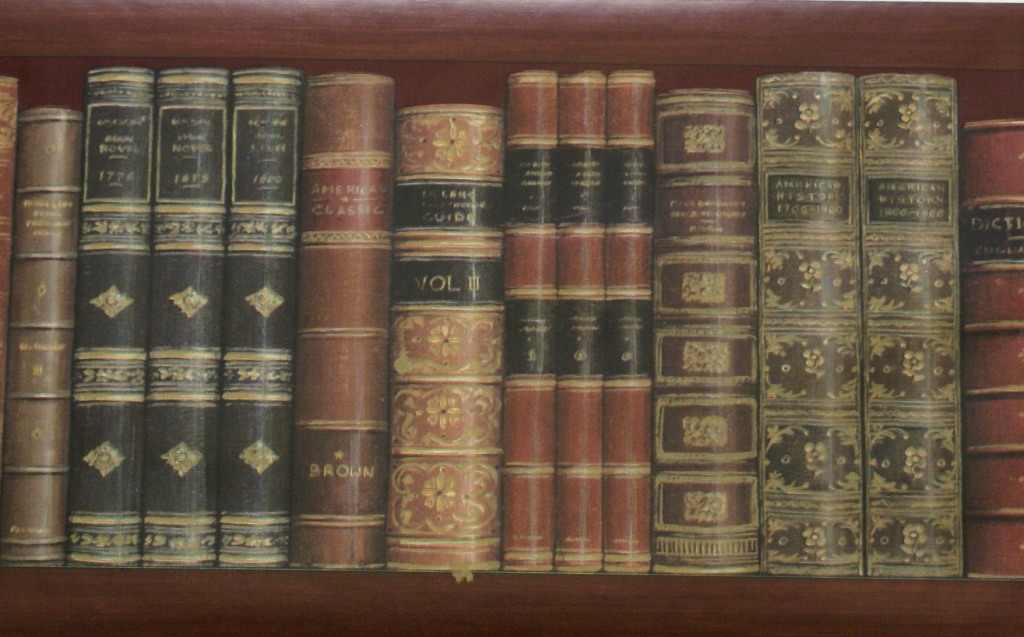 library books wallpaper border