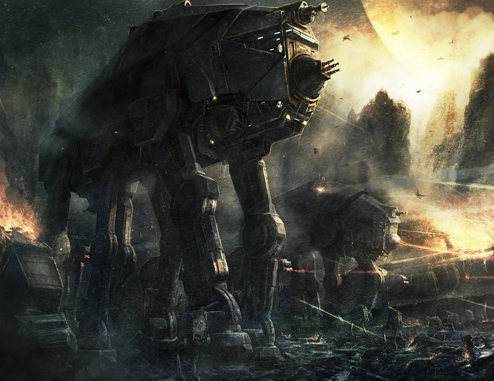 Imperial Walker Concept Art Moviescoolvibe Digital