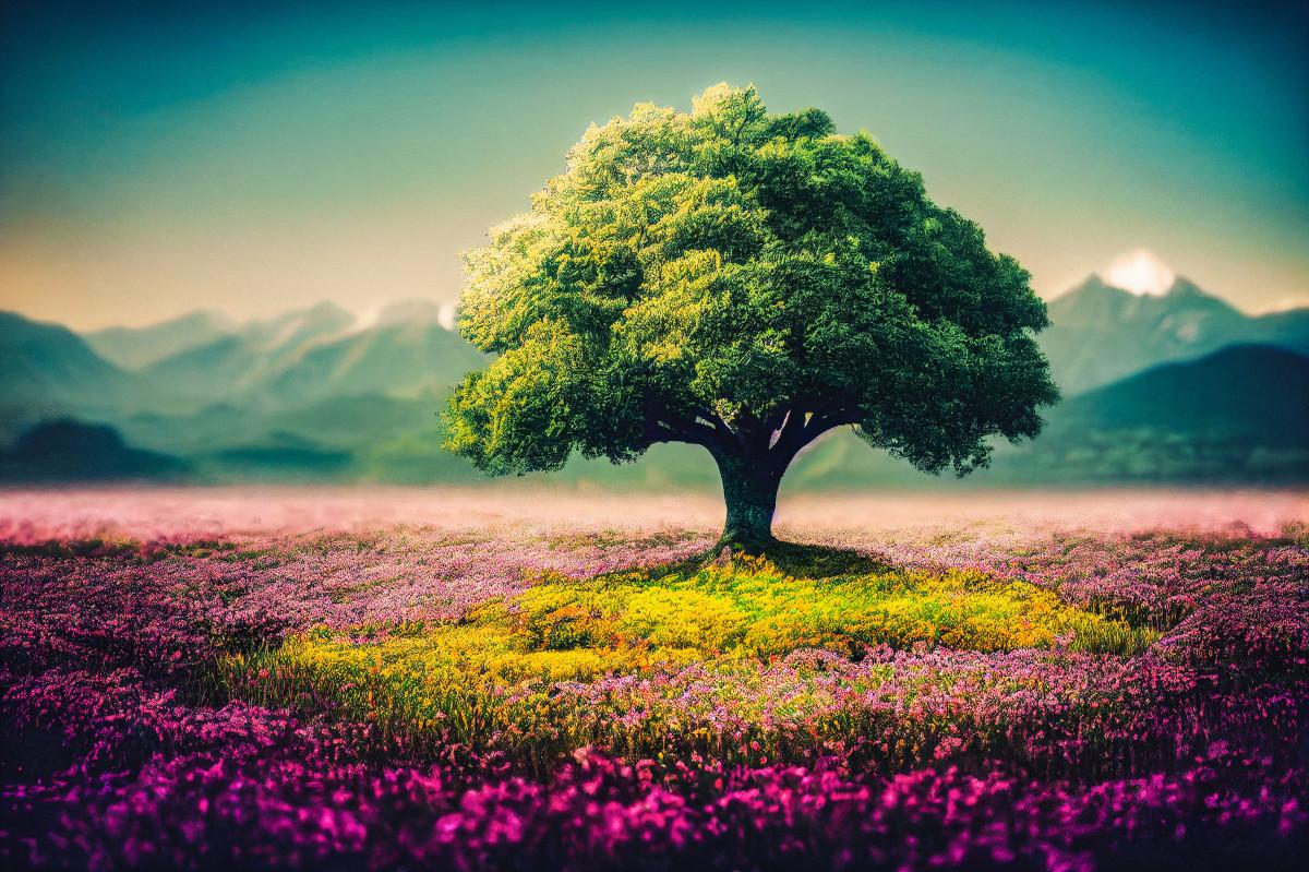 Image Tree Flower Sky Atmosphere Ecoregion People In