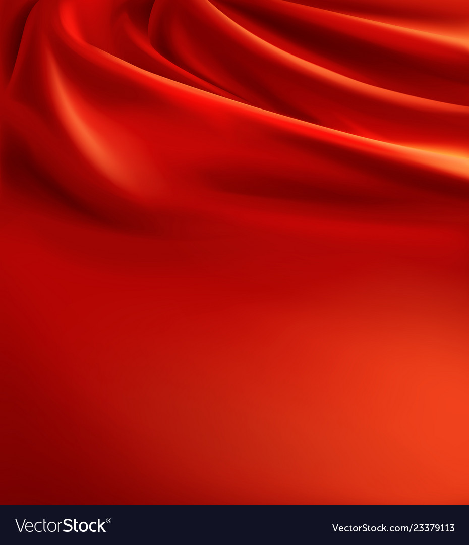 Red Fabric Background Luxury Silk Cloth Royalty Vector