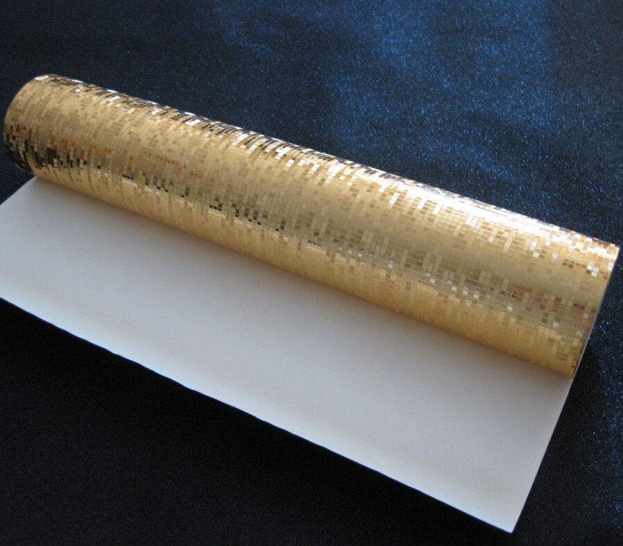 Luxury Plain Gold Wallpaper Roll Texture Mosaic Waterproof PVC