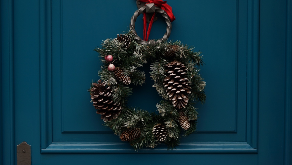 Wallpaper Wreath Flowers Decoration Christmas