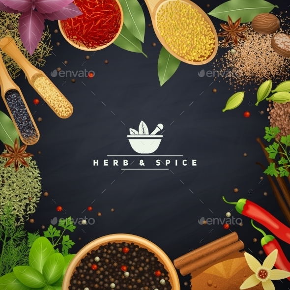 Graphicriver Frame With Herbs And Spices