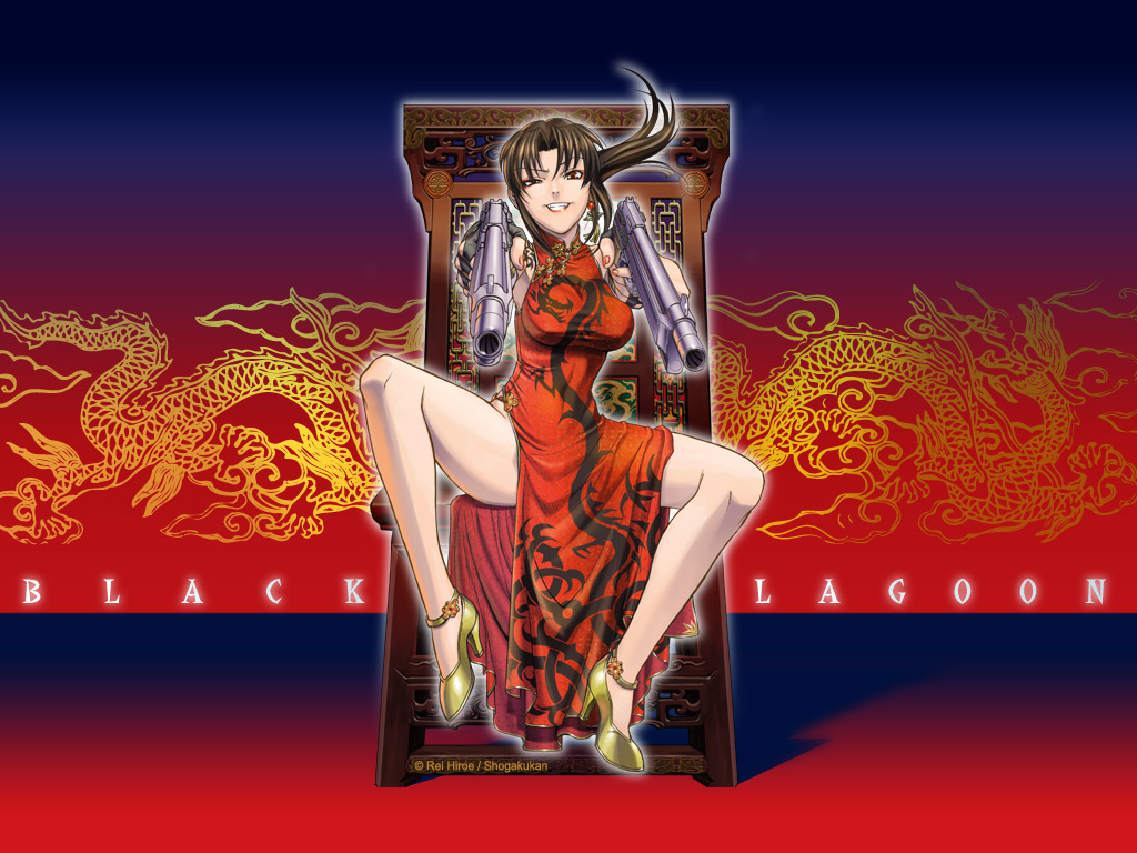 Download Stunning sunset at Black Lagoon with Revy Wallpaper | Wallpapers .com