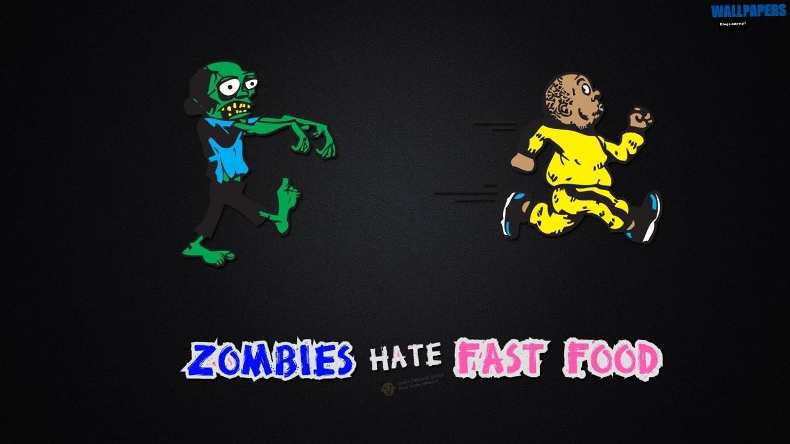 Zombies Hate Fast Food Wallpaper