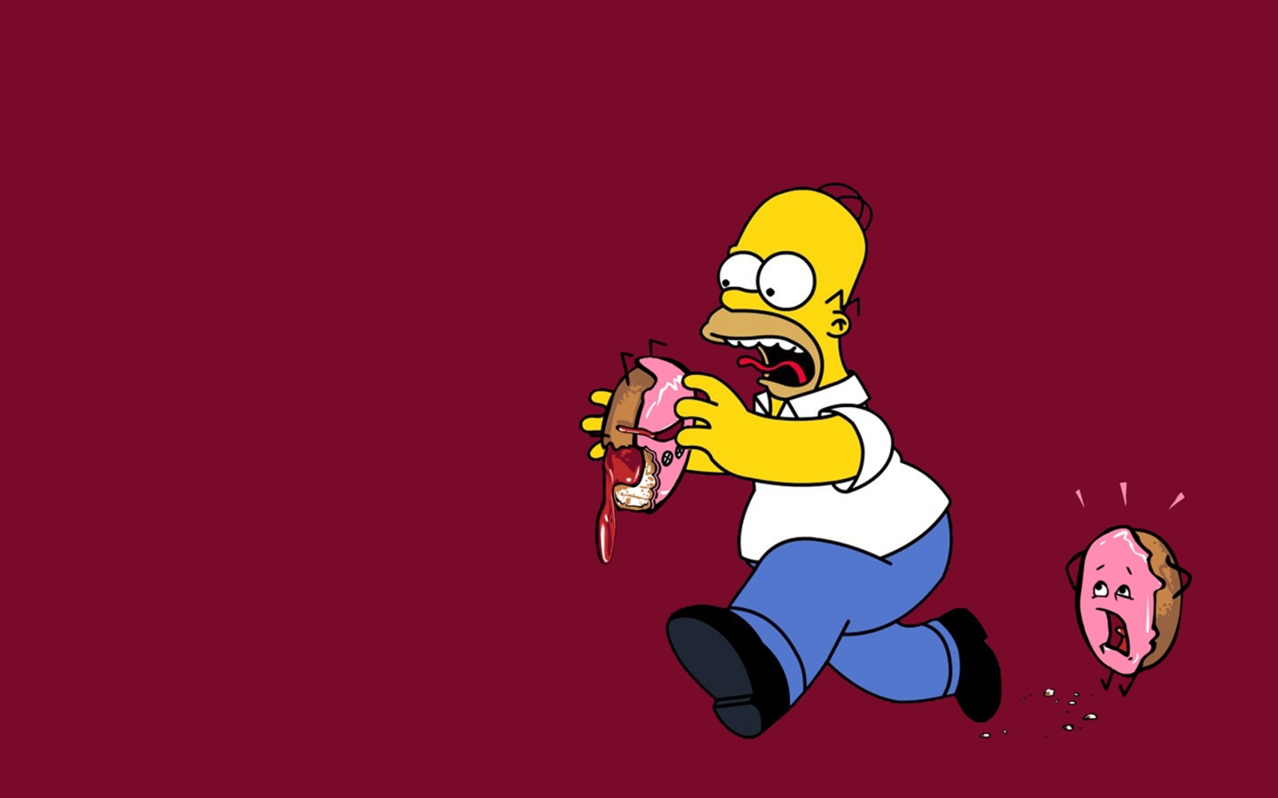 Homer Simpson Donuts The Simpsons Wallpaper Art HD